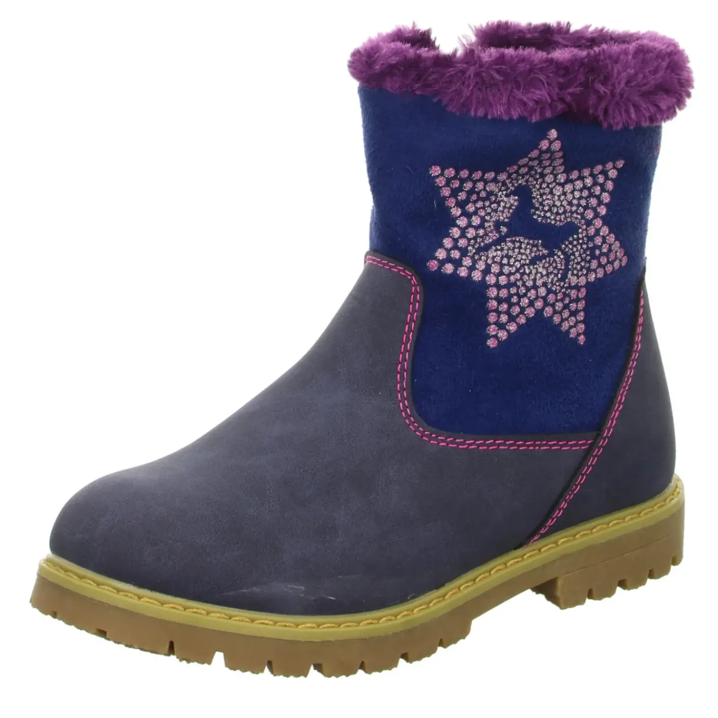 girlZ onlY Schlupf-/Klettstiefelette Warmfutter