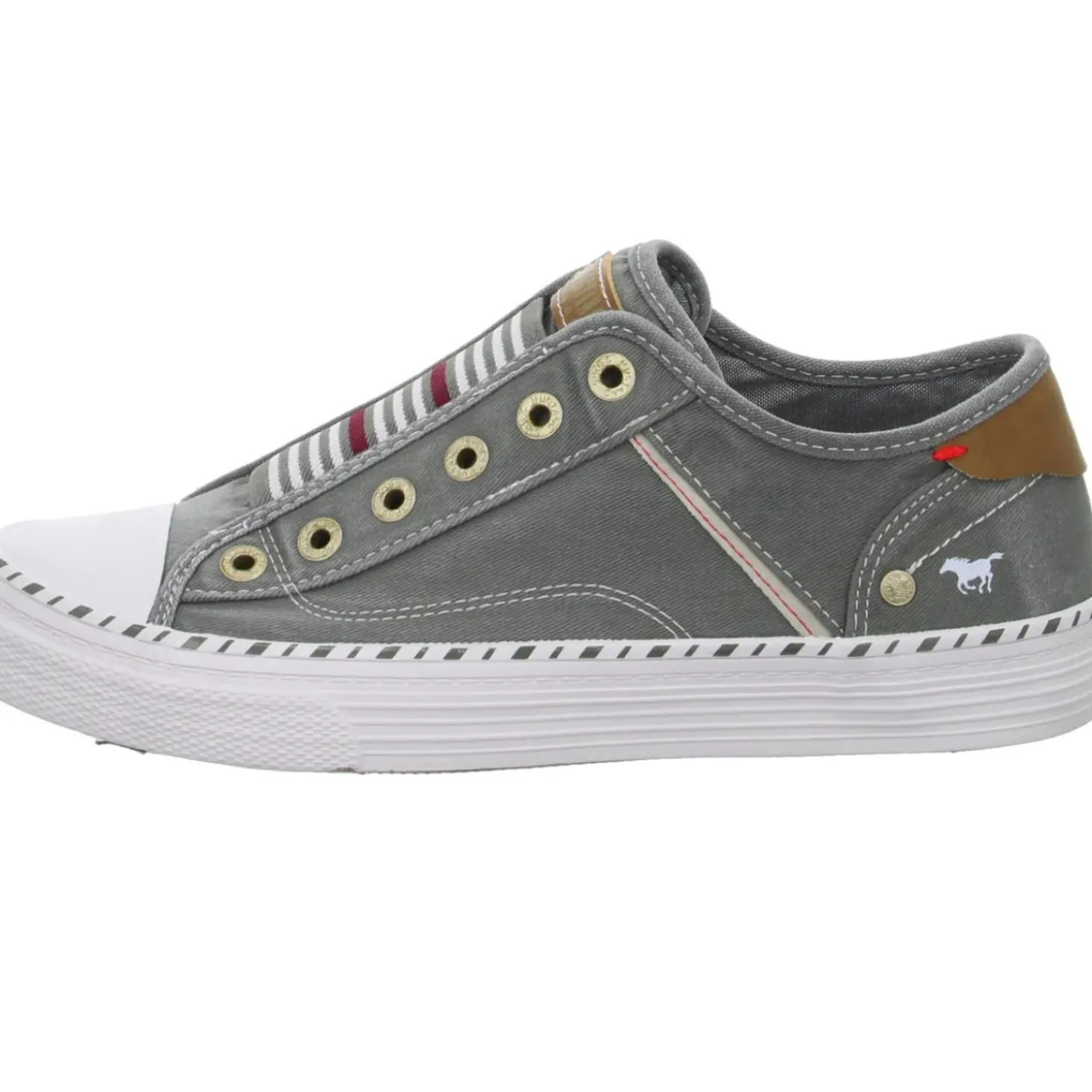 MUSTANG Leinen Slipper/Kletthalbschuh
