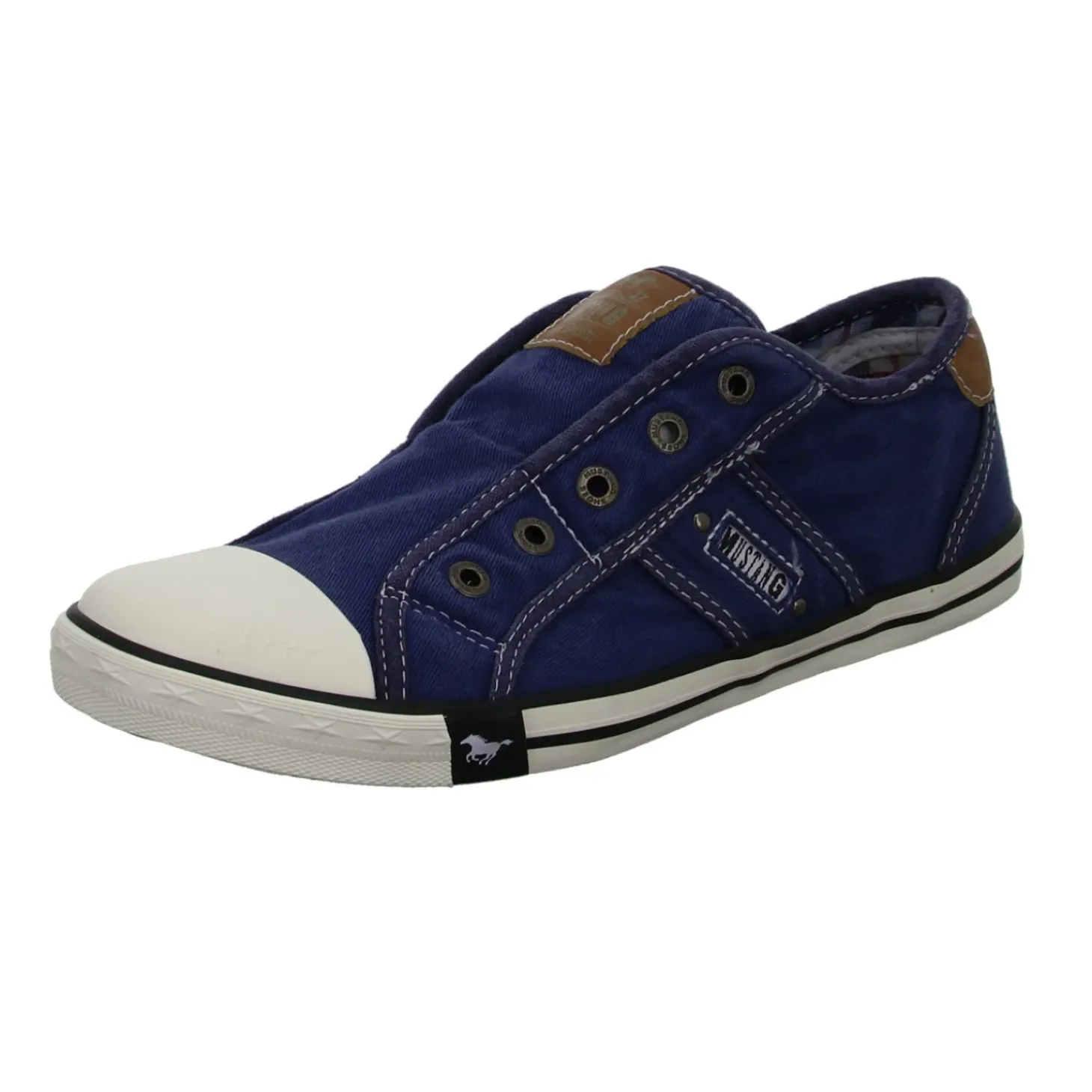 MUSTANG Leinen Slipper/Kletthalbschuh