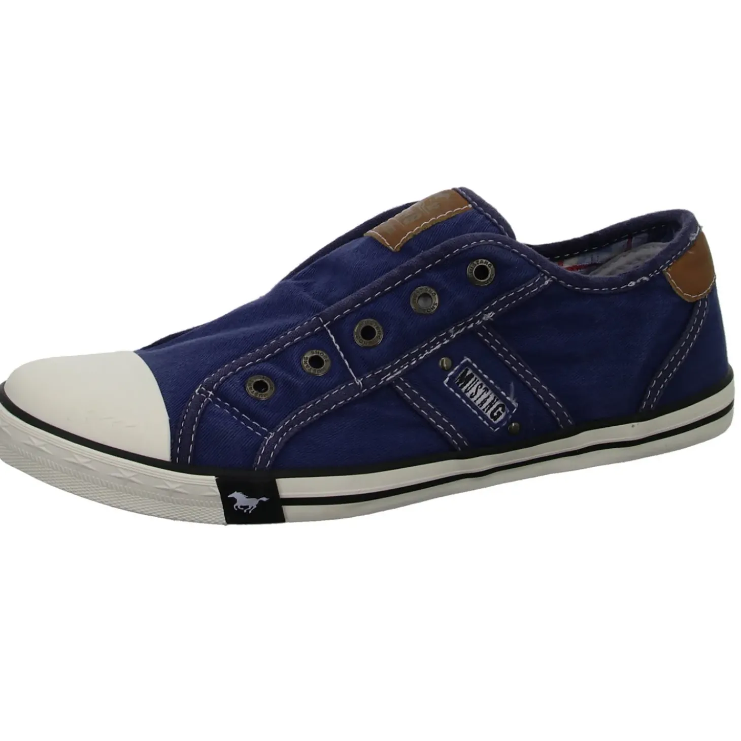 MUSTANG Leinen Slipper/Kletthalbschuh