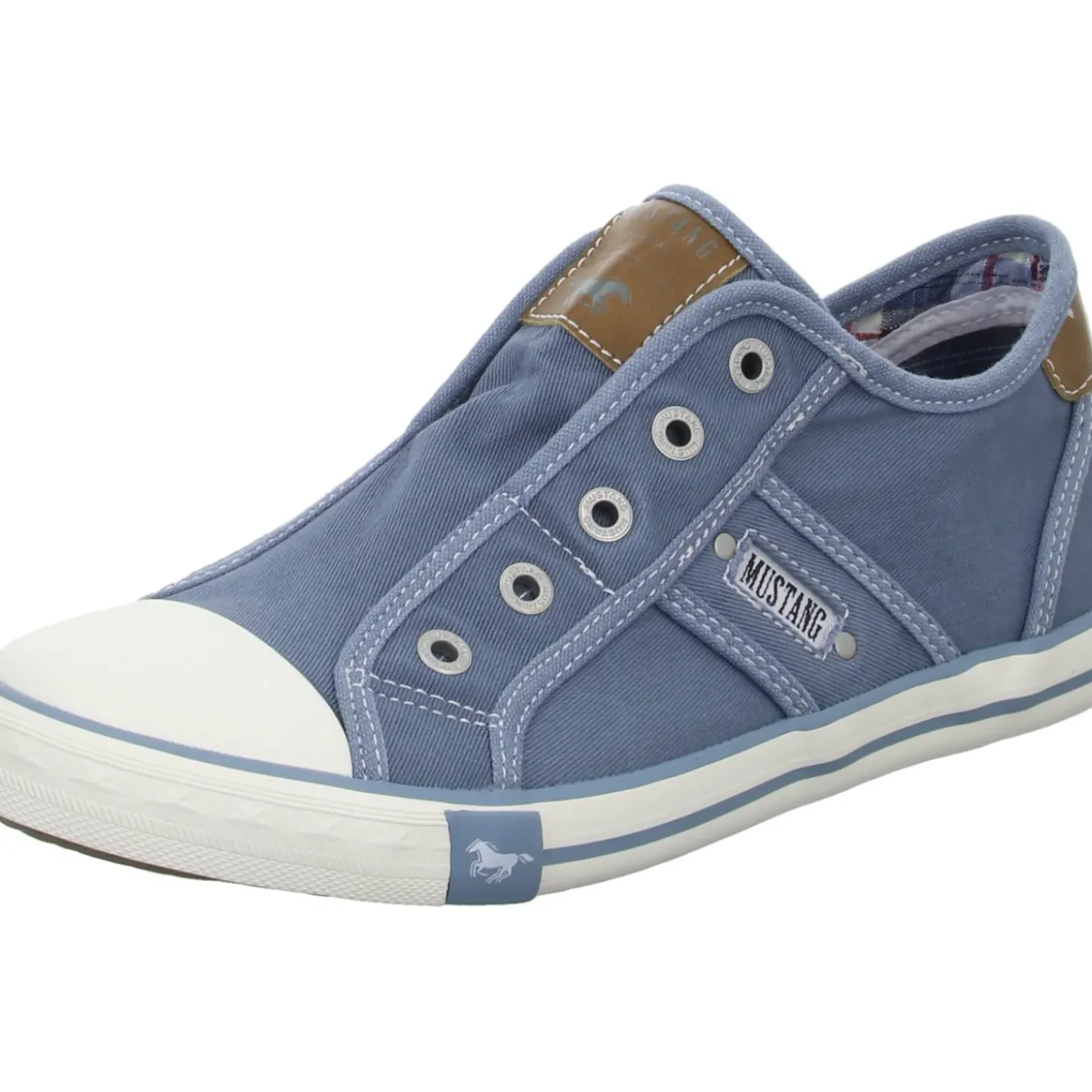 MUSTANG Leinen Slipper/Kletthalbschuh