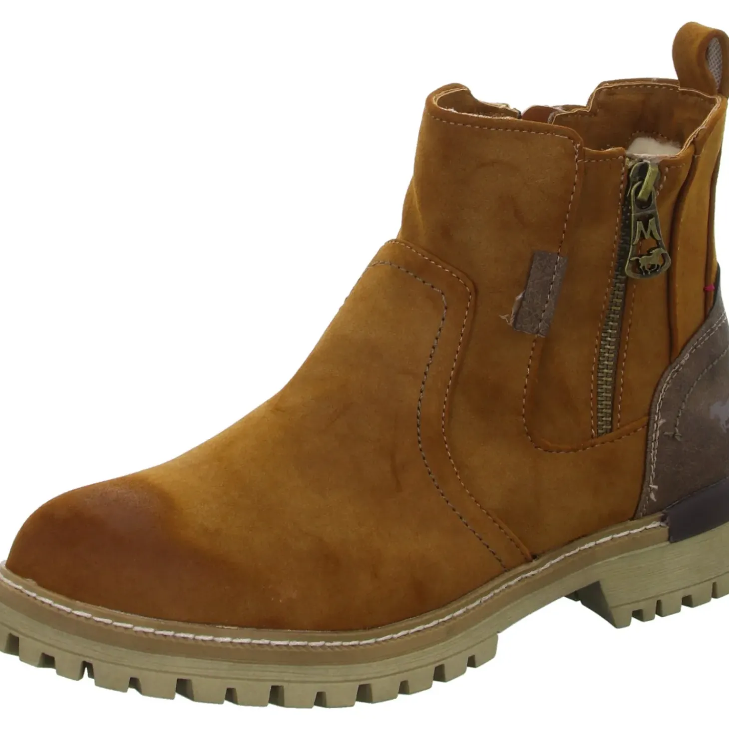 MUSTANG Schlupf/Reißverschlußstiefelette Warmfutter Freizeit (Casual)