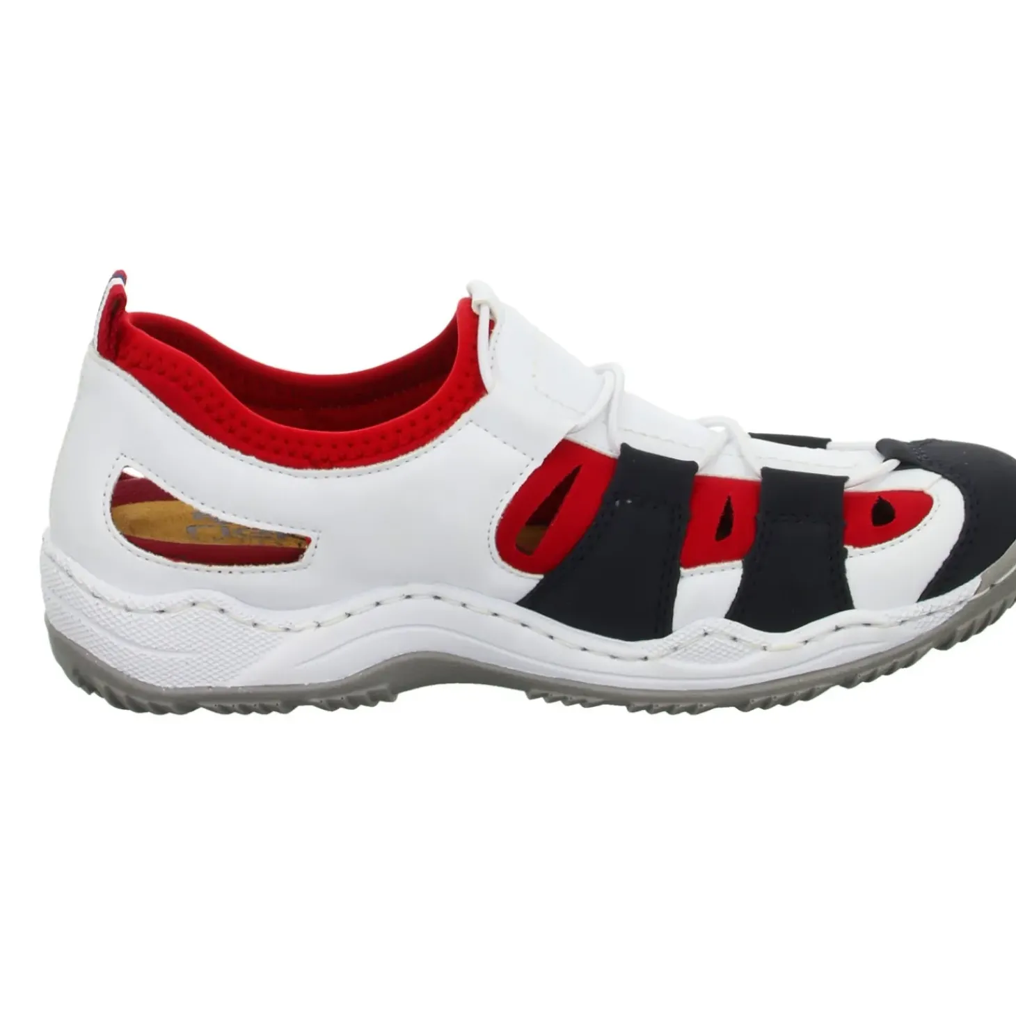 Rieker Slipper/Kletthalbschuh luftdurchlässig (durchbrochenes/geflochtenes Obermaterial)