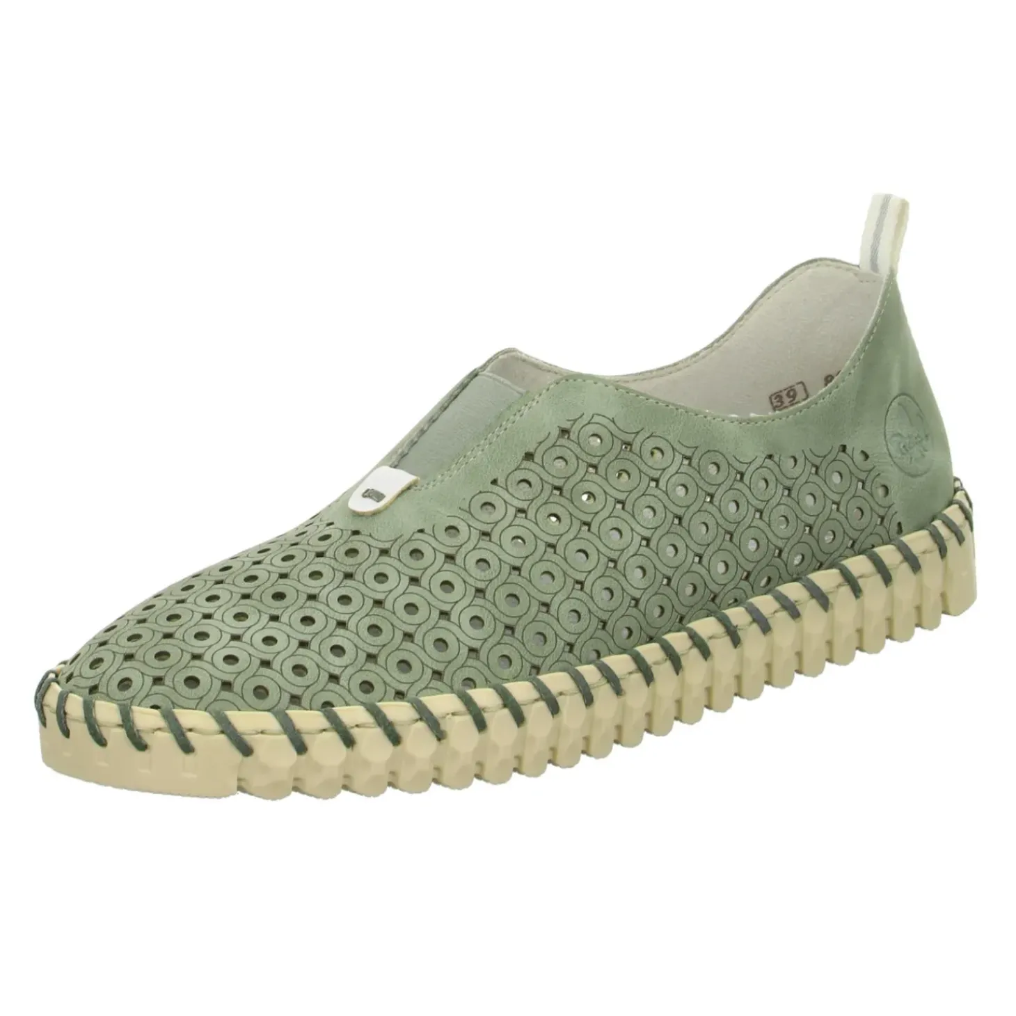 Rieker Slipper/Kletthalbschuh luftdurchlässig (durchbrochenes/geflochtenes Obermaterial)
