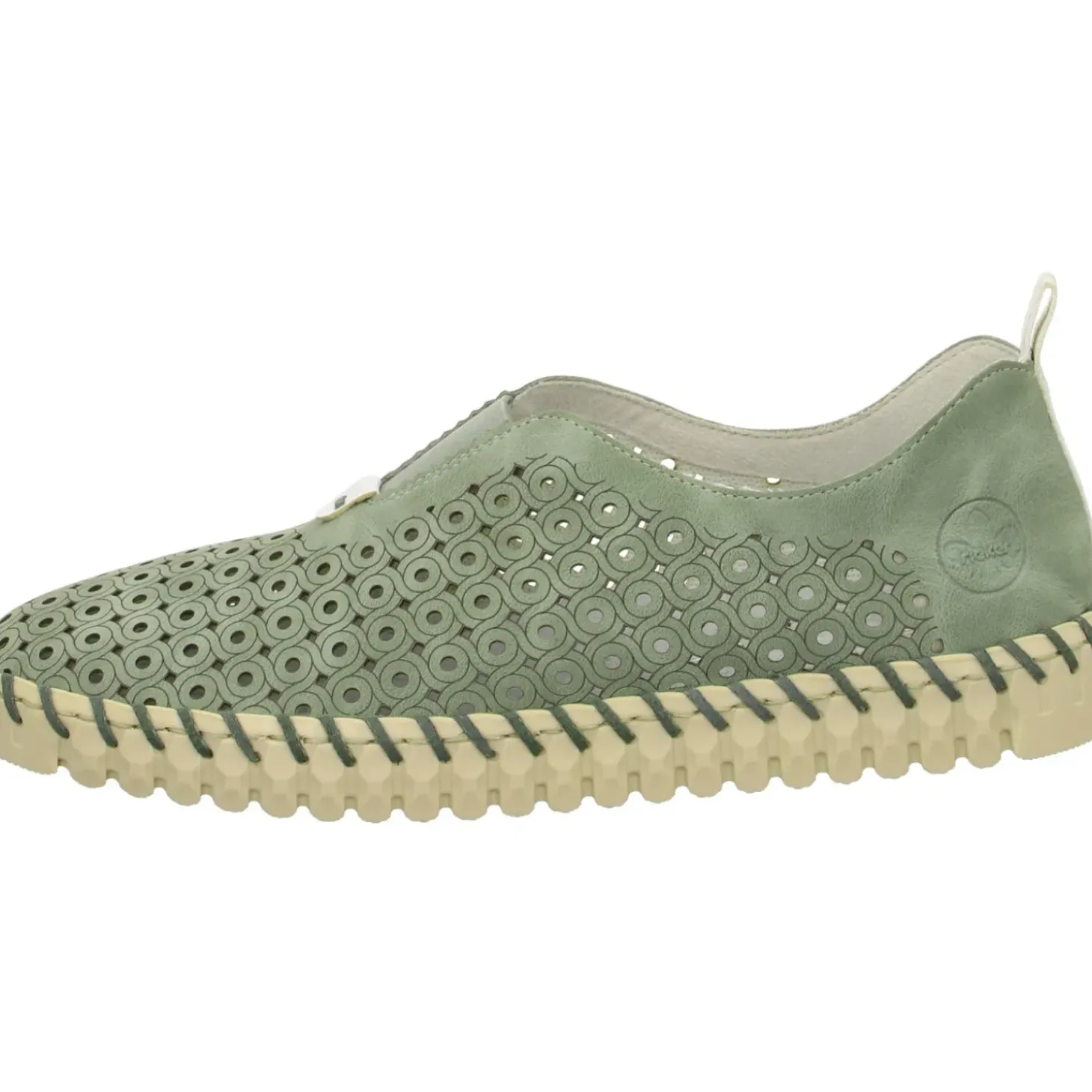 Rieker Slipper/Kletthalbschuh luftdurchlässig (durchbrochenes/geflochtenes Obermaterial)