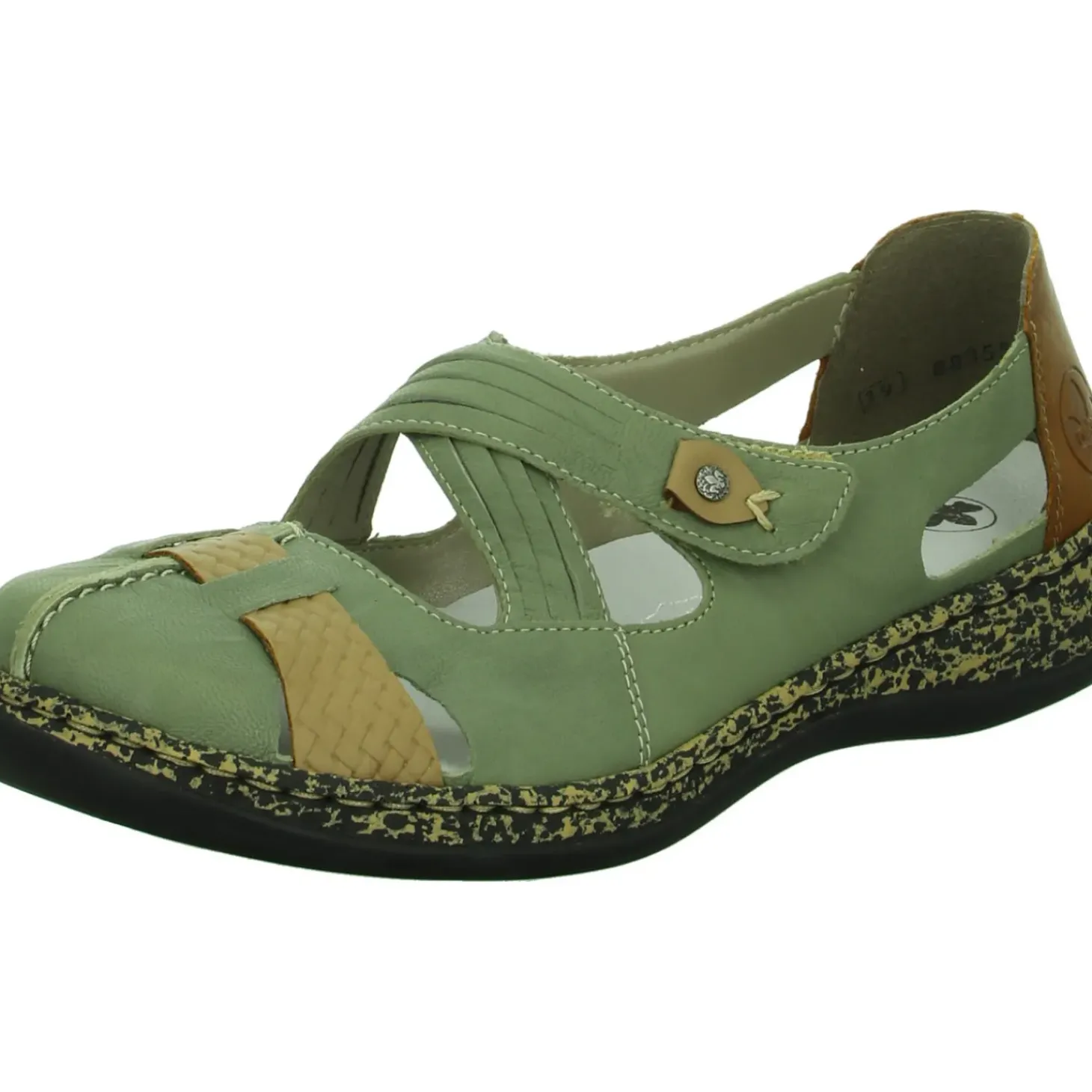 Rieker Slipper/Kletthalbschuh luftdurchlässig (durchbrochenes/geflochtenes Obermaterial)