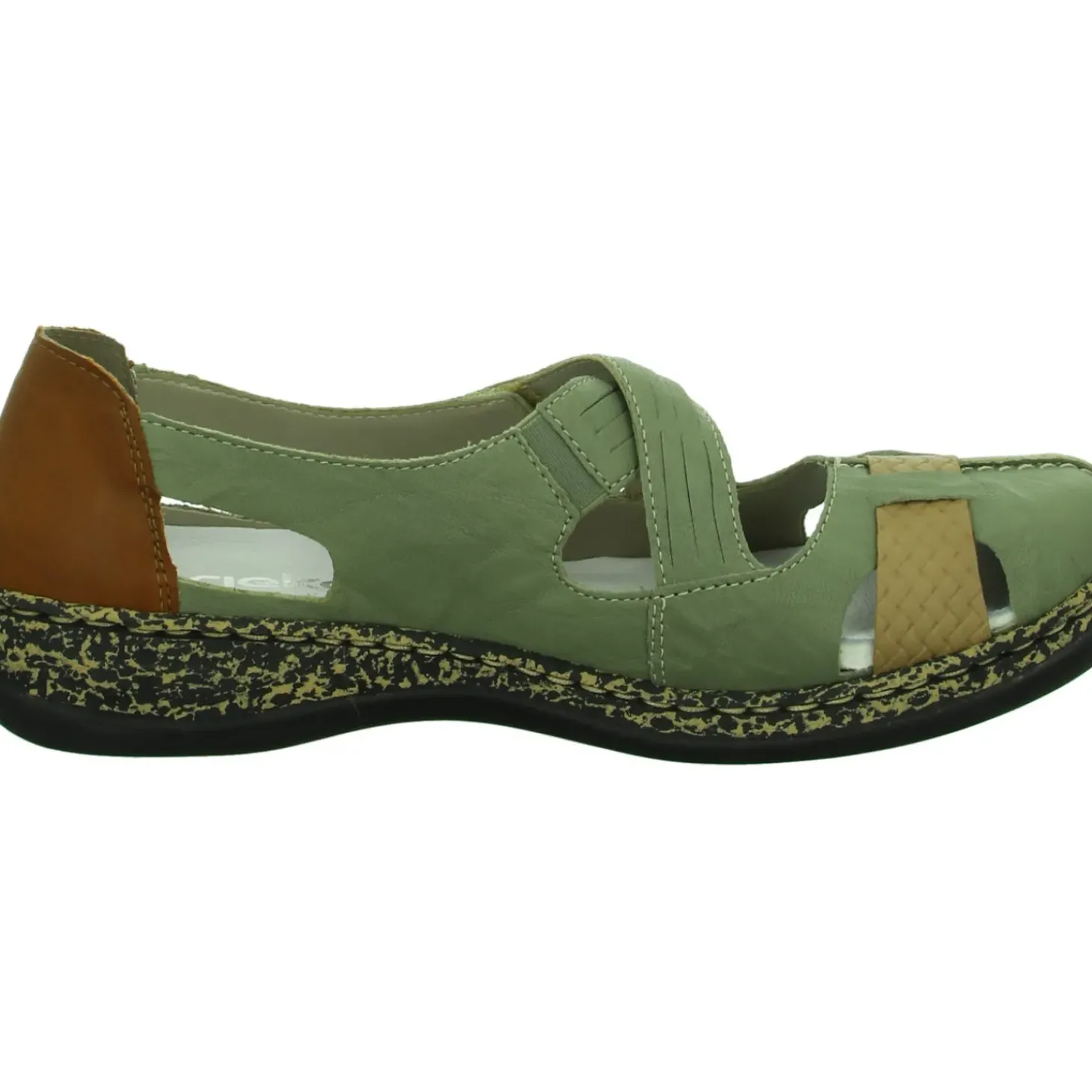 Rieker Slipper/Kletthalbschuh luftdurchlässig (durchbrochenes/geflochtenes Obermaterial)