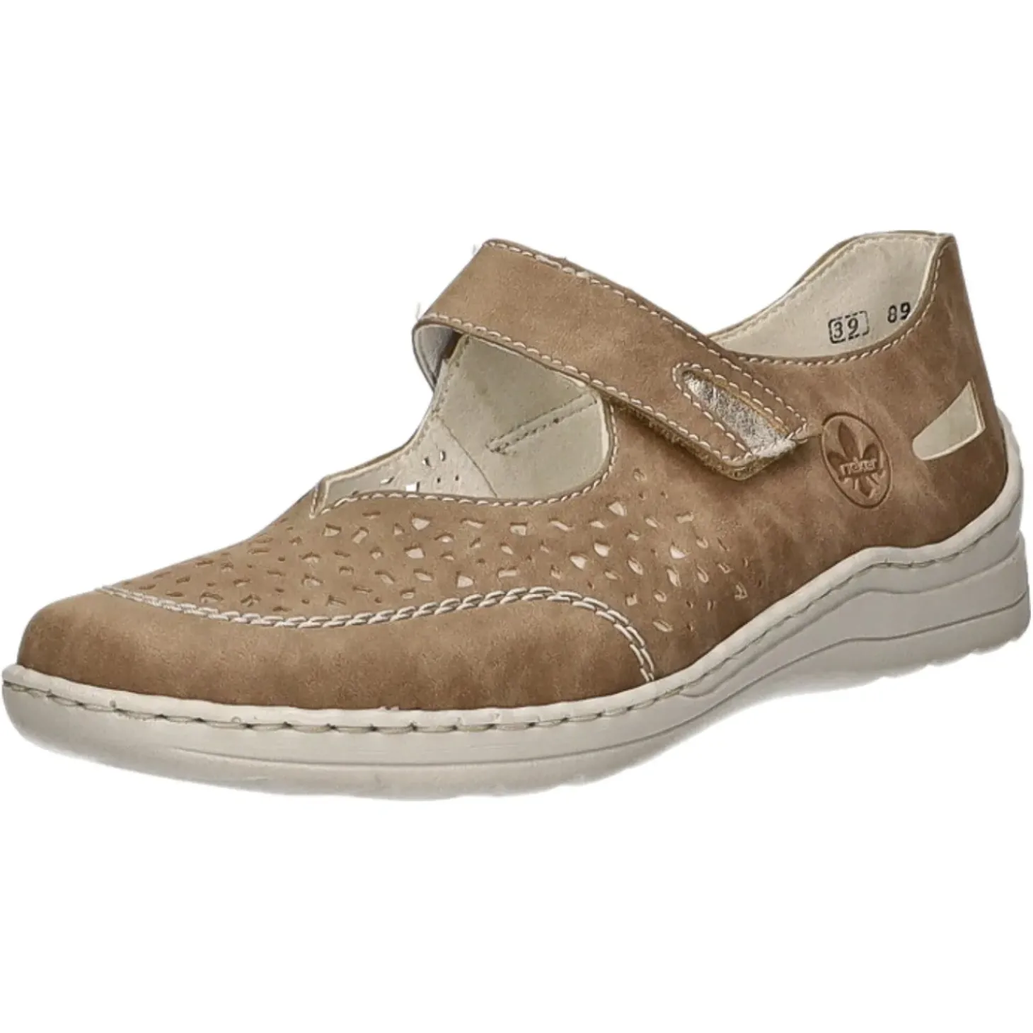 Rieker Slipper/Kletthalbschuh luftdurchlässig (durchbrochenes/geflochtenes Obermaterial)