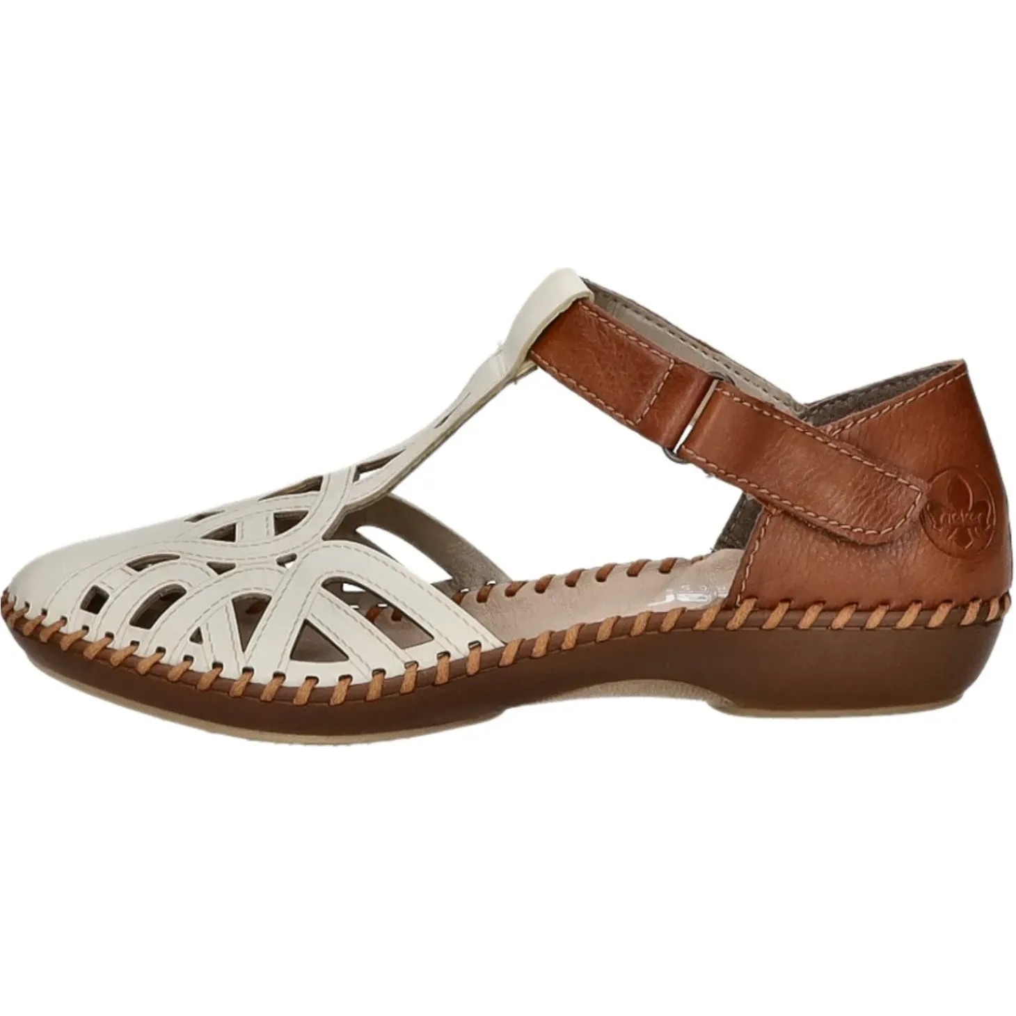Rieker Slipper/Kletthalbschuh luftdurchlässig (durchbrochenes/geflochtenes Obermaterial)