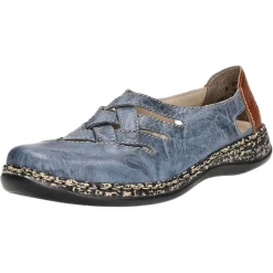 Rieker Slipper/Kletthalbschuh luftdurchlässig (durchbrochenes/geflochtenes Obermaterial)