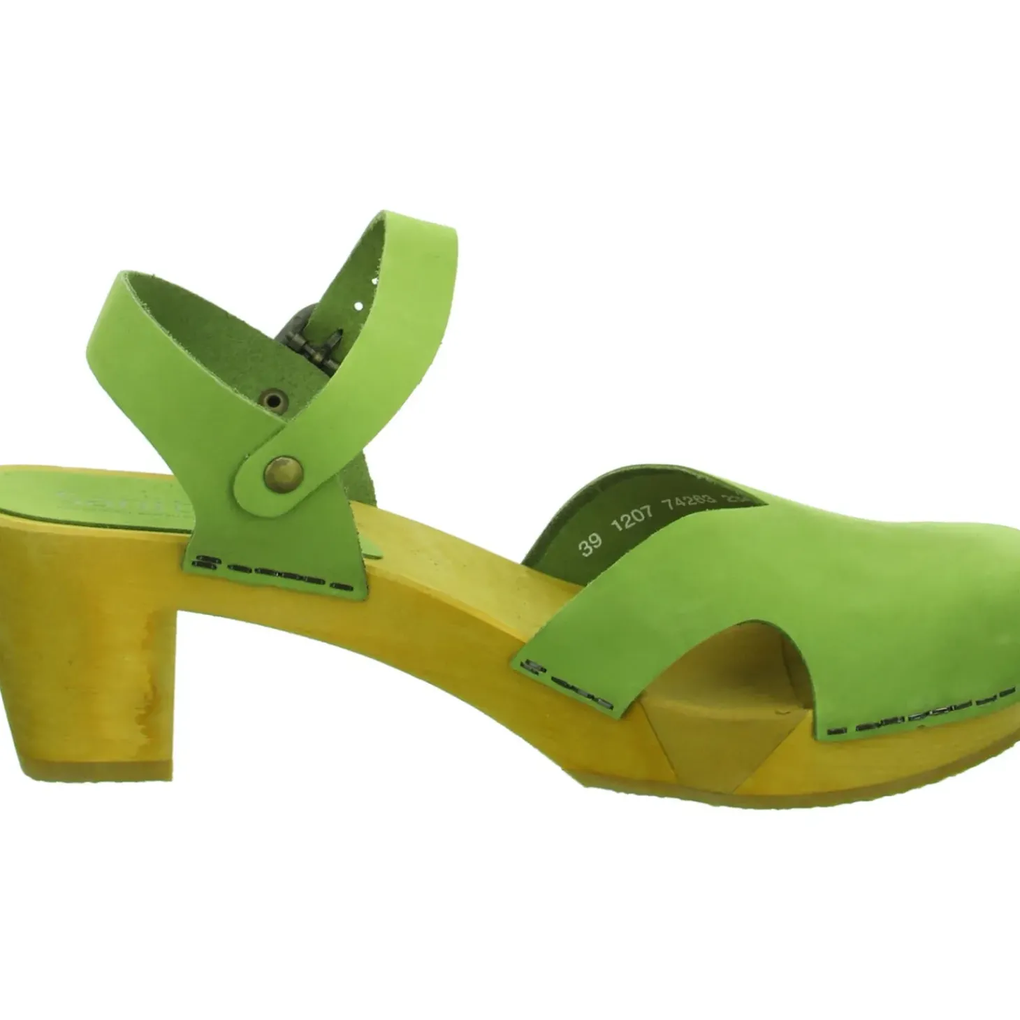 Sanita Sling ab 50mm Absatz WOOD-MATRIX SQUARE FLEX SANDAL