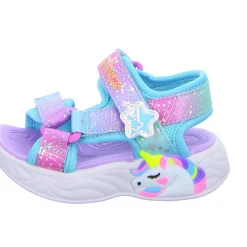 Skechers Minilette S Lights-Unicorn Dreams Sandal-MAJESTIC BLISS