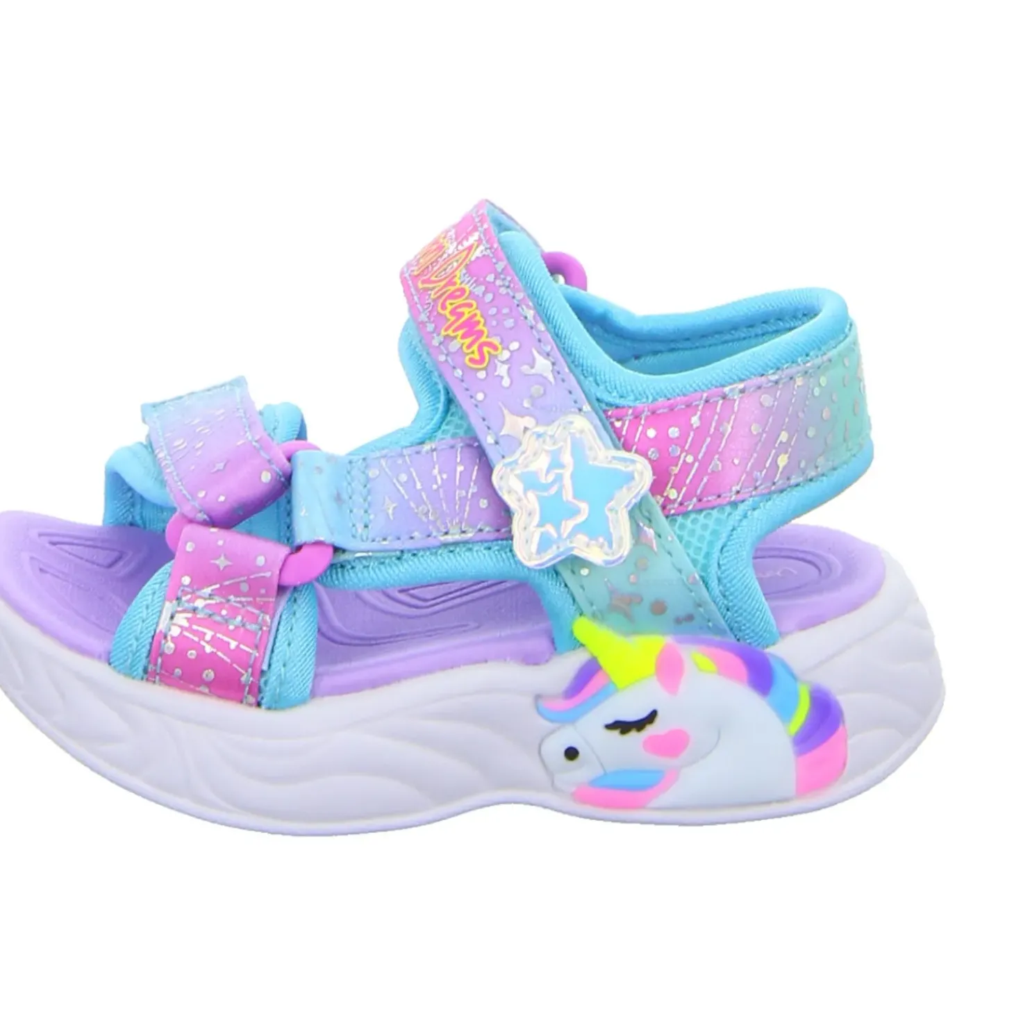 Skechers Minilette S Lights-Unicorn Dreams Sandal-MAJESTIC BLISS