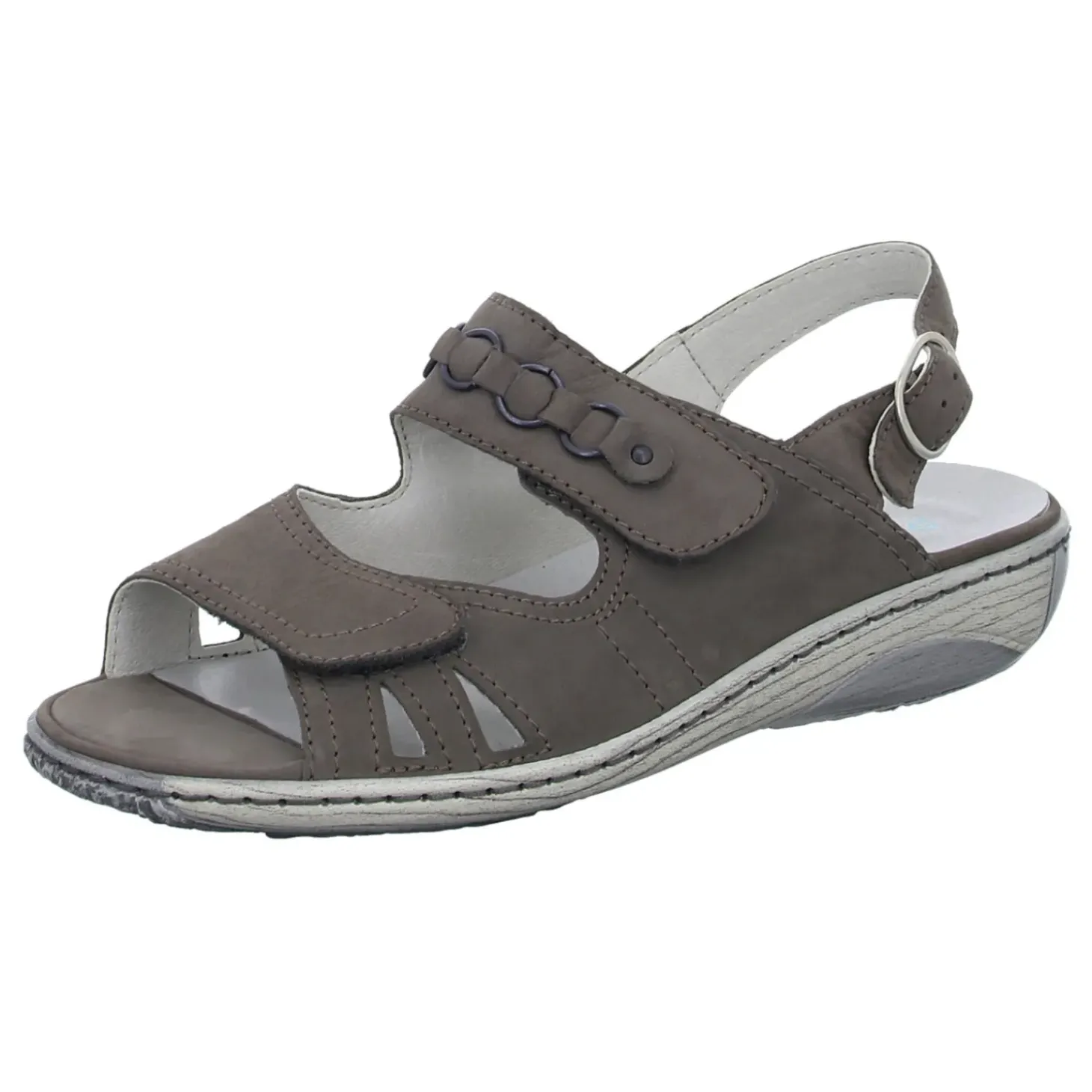 Waldläufer Sandalette mit Mehrweite bis 30mm Sohlenhöhe Garda