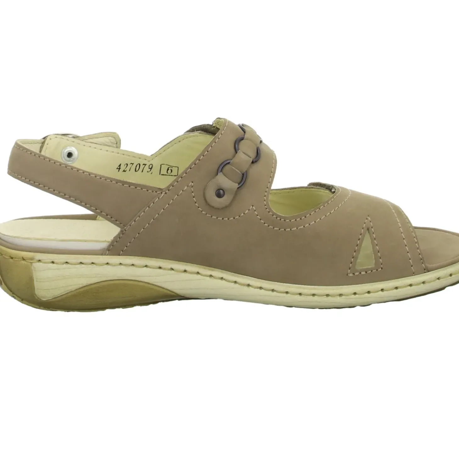 Waldläufer Sandalette mit Mehrweite bis 30mm Sohlenhöhe Garda